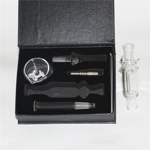 Hookahs Nectar Kit Bong Two Funcation 10mm Oil Rigs Glass Vattenrör med fodral Askfångare