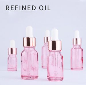 Essential Oil Refillable Bottle Dropper Empty Glass Vials 5100ml Pink Cosmetic Container6063401