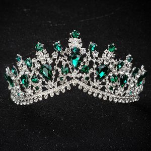 Wedding Hair Jewelry KMVEXO European Design Crystal Big Princess Queen Crowns Marriage Bridal Accessories Bride Tiaras Headbands 230112