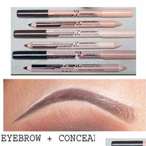 Ulepszanie brwi Nowe 48pcs/Lot Maquiagem Brow Brow Maki Makeup Podwójne funkcje Ołówki