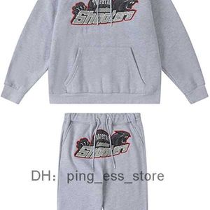 Hoodie Trapstar Full Tracksuit Rainbow Handduk Tryck Decoding Hooded Sportkläder Män och kvinnor passar blixtlåsbyxor Size XL 62