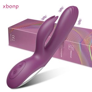 Anal Toys kraftfull G Spot Rabbit Vibrator Female Clitoris Nipple Dual Stimulator Massager 2 i 1 Dildo Sex Shop Vuxenvaror för kvinnor 230113
