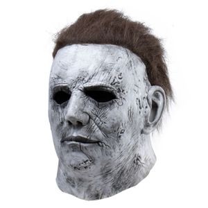 Party Masks Terror Halloween Cosplay Michael Myers Horror Latex Full Head Headgear Scary Face Cover Masquerade Supplies 230113