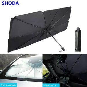 SHODA Car Sunshade Umbrella - UV Protection, Foldable Front Windshield Cover, Automotive Interior Heat Shield