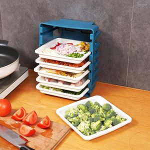 Пластины многослойные домашние кухонные корзины для хранения кухни пластиковые многофункциональные овощные и фруктовые стойки могут быть сложены для