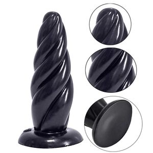 Skönhetsartiklar Spiral Big Anal Plug Massage Butt Sexiga leksaker