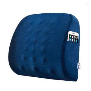 Pillow Solid Color Lumbar Support Waist Memory Foam Chair Massage Travel Airplane Accessories Home Decor