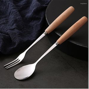 Servis uppsättningar Hushållens västra fulla uppsättning av rostfritt stål Tabeller Steak Knife Table Spoon Fork Chopsticks Tool