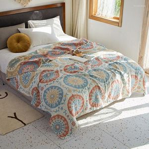 Coperte Coperta estiva in mussola Garza di cotone Calda biancheria da letto morbida Copriletto Copridivano per bambini Sul/Letto/Divano/Aereo/Viaggi