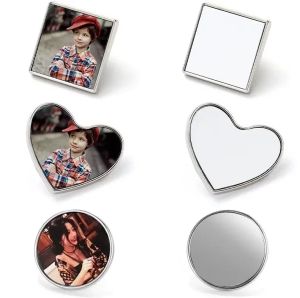 Sublimation Blank Pins DIY Button Abzeichen Thermische Wärmeübertragung Splitter Rohlinge für Handwerk Herstellung Metall Geschenk Abzeichen Anstecknadel Großhandel FY2671