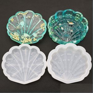 Molds Seashell Sile Shaker Mod Diy Charm Solft Clear Handmade Shell Storage Boxes Epoxy Resin Craft Drop Delivery Jewelry Tools Equip Dhczo