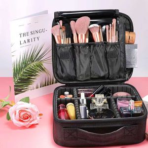 Custodie per borse per cosmetici Borsa per cosmetici portatile con cerniera senza partizione Eva Mini panno Oxford impermeabile di grande capacità 230113