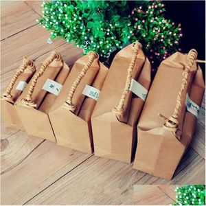 Gift Wrap Kraft Paper Rice Bag Tea Packaging Brown Sugar Black Bags Lx2961 Drop Delivery Home Garden Festive Party Supplies Event Dhz8Q