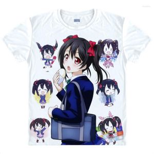 メンズTシャツの愛らしいシャツ学校アイドルラブライブTシャツaqours kousaka Honoka yazawa nico minami kotoriトップティーアニメファッションメンTシャツ