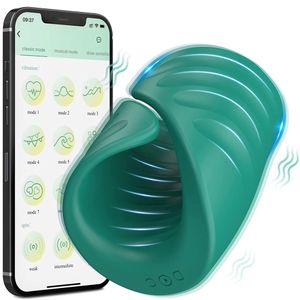 Analspielzeug Bluetooth Leistungsstarker Vibrator für Männer Eichelmassagegerät Sexmaschine Penisverzögerungstrainer Automatischer männlicher Masturbator für Erwachsene 230113