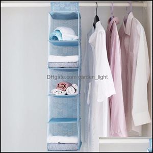 Kleidung Kleiderschrank Lagerung Großhandel Oxford Stoff Tasche 5 Schichten Schal Hut Kleidung Falten Hängende Unterwäsche Closet Organizer DBC Dro Dhb9P