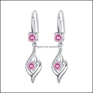 Charm S925 Selo Sier Pedido de Cristal Charms Rosa Branco de Zircão Branco Pink Tipo de Jóias de Jóias de Moda de Moda feminina DR DHKXI