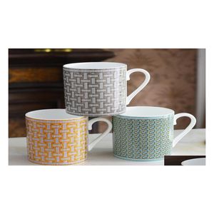 Tazze Personalizzate Porcellana Caffè Bone China Tazza da latte Cucina Ufficio Stoviglie Nordic Home Decor Regalo di compleanno unico per Hermugs D Dhw1N