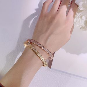 Lvoe Sub Gold Material Fashion Classics Rose Silvery Zircon Women Simple Jewelry Lovers Trend