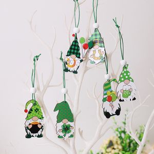 12 stks/set Saint Patrick's Day feestelijke houten poppenhanger voor thuis