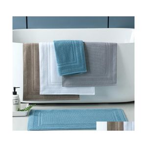 Tappetini da bagno Tappetino da bagno 75X45Cm Cotone El Assorbente Acqua Hine Asciugamani lavabili Drop Delivery Home Garden Accessori Dhtoz