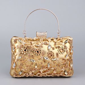 Waist Bags Wedding Party gold Evening bag for Women2023 luxury hands Chain Shining Lipstick clutch purse ladies B514 230114