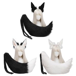 Party Supplies Other Event & Girls Animal Wolf Ears Tail Set Plush Hair Hoop Lovely Headdress Halloween Cosplay Fancy Accessories LX9E