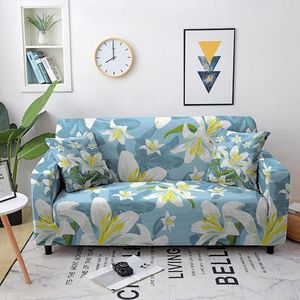 Chair Covers Daisy Elastic Sofa Cover For Living Room Flowers Stretch Slipcover Corner Sectional Anti-dust Couch 1/2/3/4 Seater