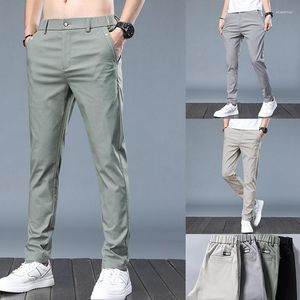 Men's Pants 2023 Summer Men's Casual Stretch Thin Korean Slim Business Trousers Breathable And For Fat Men