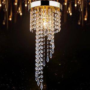 Luzes de teto Suspensão Luminária Industrielle Lamp Pingente Crystal Chandelier Frames Lamparas de TechO Sala de estar de quarto de brilho estilo