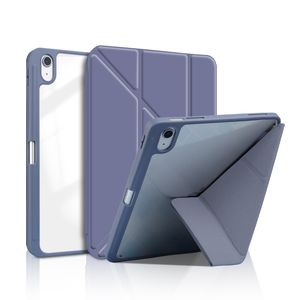 PU CALARO ACRILICO DE ACRILICA CLARA PARA CAPA INTELIGENTE PARA LÁPISTO PARA IPAD CASE 10.2 8th 9,7 Mini 6 7,9 2021 Pro 11 10.5 Air 1 2 3 4 5 Com a bandeja de caneta transparente