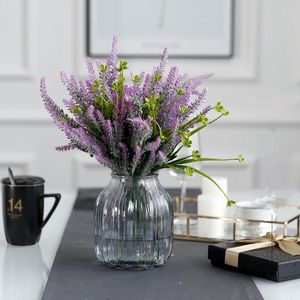 Dekorative Blumen, 1 Stück, Provence-Lavendel-Blumenstrauß, künstliche Simulation von Wasserpflanzen