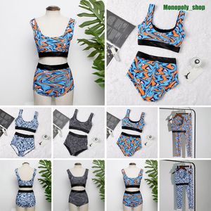 Trzypunktowe damskie Intymaty Swimsuits Summer Fashion Dwuczęściowe zestawy bikini garnitur z literą plażową modną rozmiar stroju kąpielowego S-xl