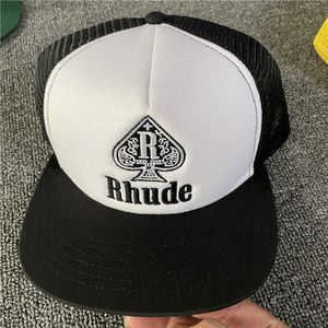 Boné de beisebol bordado Rhude masculino feminino chapéu de caminhoneiro externo Rhude
