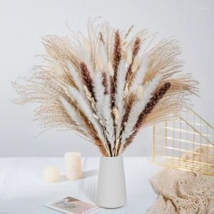 Decorative Flowers Natural Dried Pampa Grass Bouquet Boho Home Decor Phragmites For Wedding Ramadan Decoration Craft