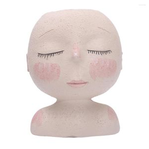 VASESART GIRLS FACE HEAD FIGURINE MULTIFUNCTION植木鉢ジューシーな植物ポットガーデングロウサプライホーム装飾