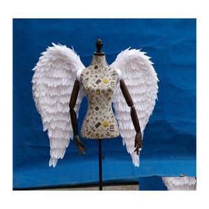 Party Decoration Pink White Black Red Large Angel Wings Feather Diy Series Performance Shooting Cosplay Props Ems Drop Delivery Home Dh2Oi