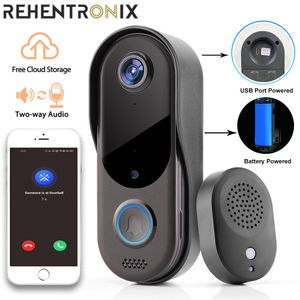 Doorbells Smart Doorbell WiFi Video Intercom Door Bell Camera 2-Way Audio Night Vision Outdoor Wireless Security Camera Doorbell 230114