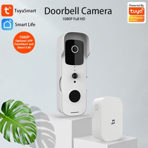 Doorbells Tuya Smart Video Doorbell Waterproof Night Vision Home Security 1080P FHD Camera Digital Visual Intercom WIFI Tuya Door Bell 230114