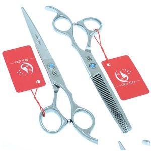 Haarschere Meisha 7 Zoll Schneiden 6/5 Ausdünnung Big Set Japan Stahl Friseur Styling Scheren Salon Barber Werkzeug DHCGL