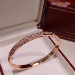 Goldarmbänder Damenarmband Gold Designer Diamant Luxus Fortschrittliche Materialien Schmuck Breite 7 mm versteckte Inlay-Technologie Fade-Armband Damenarmbänder G3KI