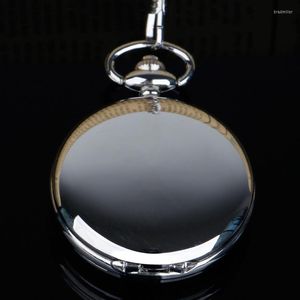 Pocket Watches Quartz White/Black Dial Polish Smooth Retro Necklace Pendant Gift FOB Watch
