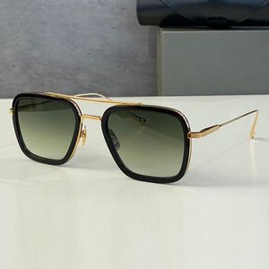 Polaried Sunglasses Flight006 Men Designer Semi Rimless Square Metal Sun Glasses Women Retro Glasses Vintage 62MM Eyewear Black Brown Eyeglasses Lunettes