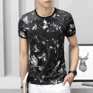 Men's T Shirts 2023 Short Sleeve Flower Shirt Men Fitness Tshirt Summer Mens Top T-shirt Tops Male Tee Clothes Plus Size M-9XL