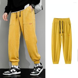 Męskie spodnie 8 kolorów jesienne zimowe sztrutki dresowe menu workowate joggery spodnie mody streetwear luźne zwykłe harem duży rozmiar 8xl