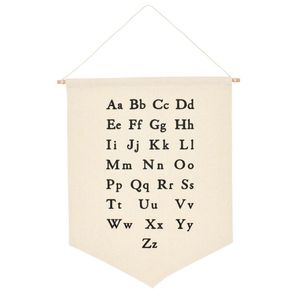 Dekorative Figuren Kinderzimmer für Baby hängende Wimpel Ornamente Wand Leinwand Banner Langlebiger Alphabet Geschenk Home Decor Display Kinderzimmer Flagge