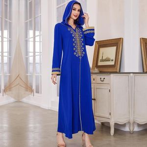 Abbigliamento etnico Caftano Marocain Abaya Dubai Abito hijab musulmano Islam Caftano Abiti con cappuccio per le donne Robe Arabe Musulman Djellaba Femme