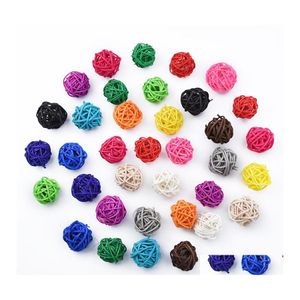 Fiori decorativi Ghirlande Palla in rattan Mini Fai da te Accessori per la casa Accessori creativi Sepak Tak Balls per la festa nuziale Drop Delivery Ga Dhynj