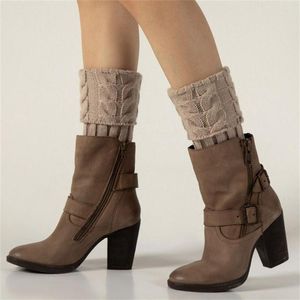 Skarpetki dla kobiet ciepłe wełniane i żakardowe podgrzewacze stóp jesienne zimowe podwójne zakośniki dzianiny butowe zaburzenia buty Dekoracja