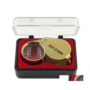 Novelty Items Metal Jewelry Magnifying Glass Jewelers Eye Tool Jewellery Folding Loupe Lens Triplet Diamond Drop Delivery Home Garden Dhbn9